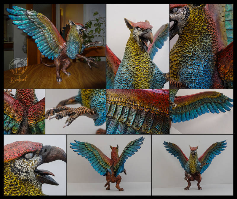 griffin gryphon bird mythology sculpture Sculptures The colorful griffin  Sculptures