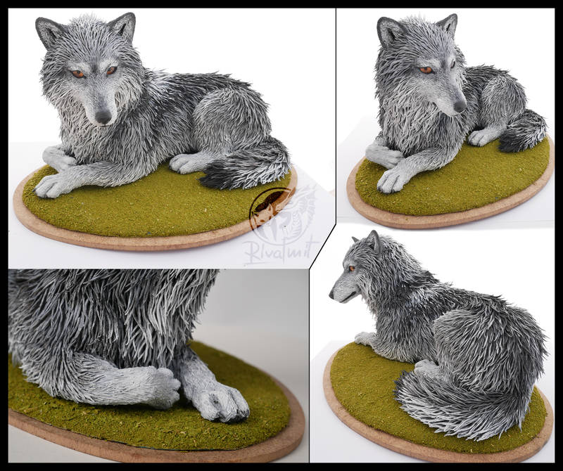 Luna Wolf sculpture wolf art canine