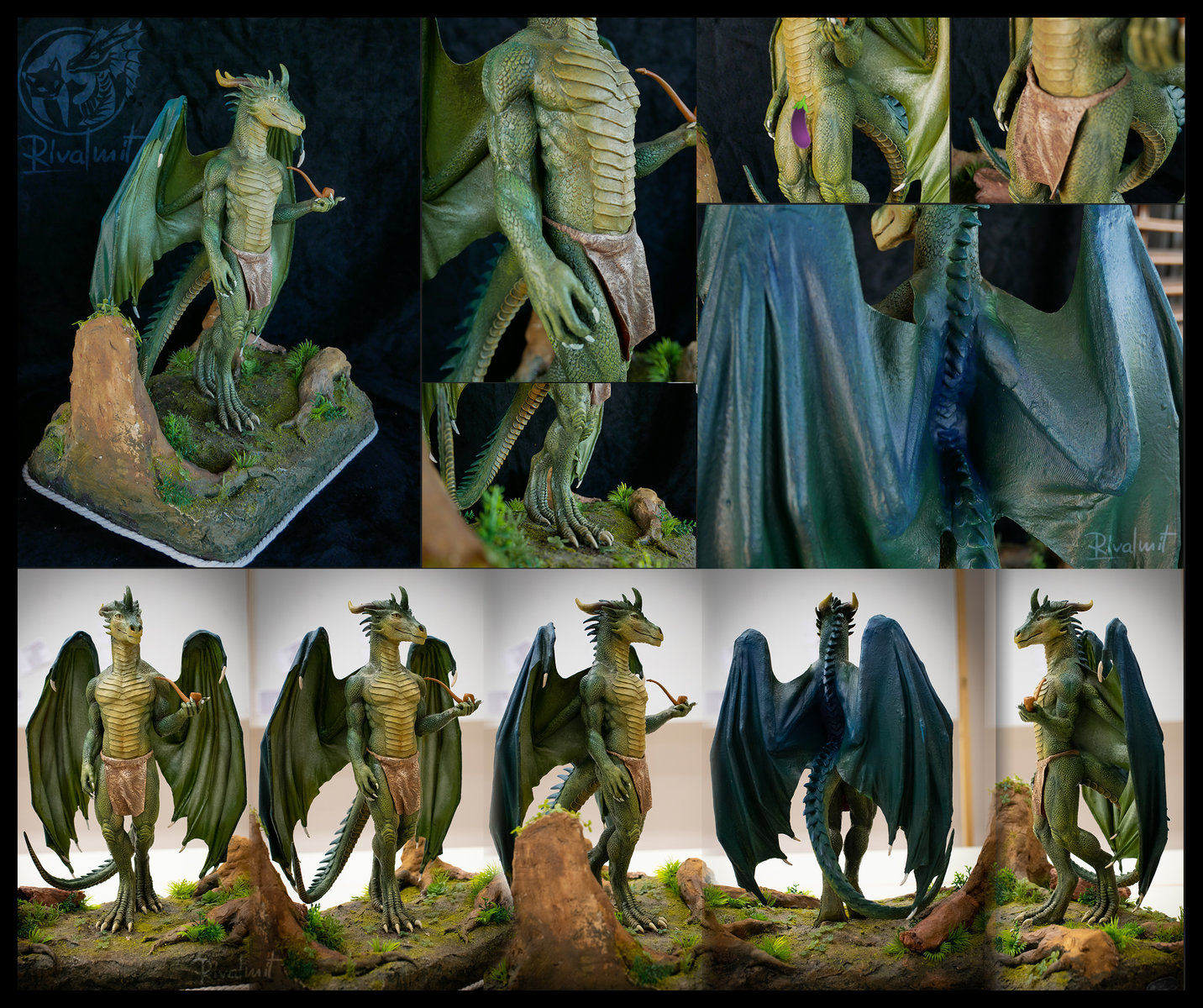sculpture dragon furry anthropomorphic mythology art traditional Naut