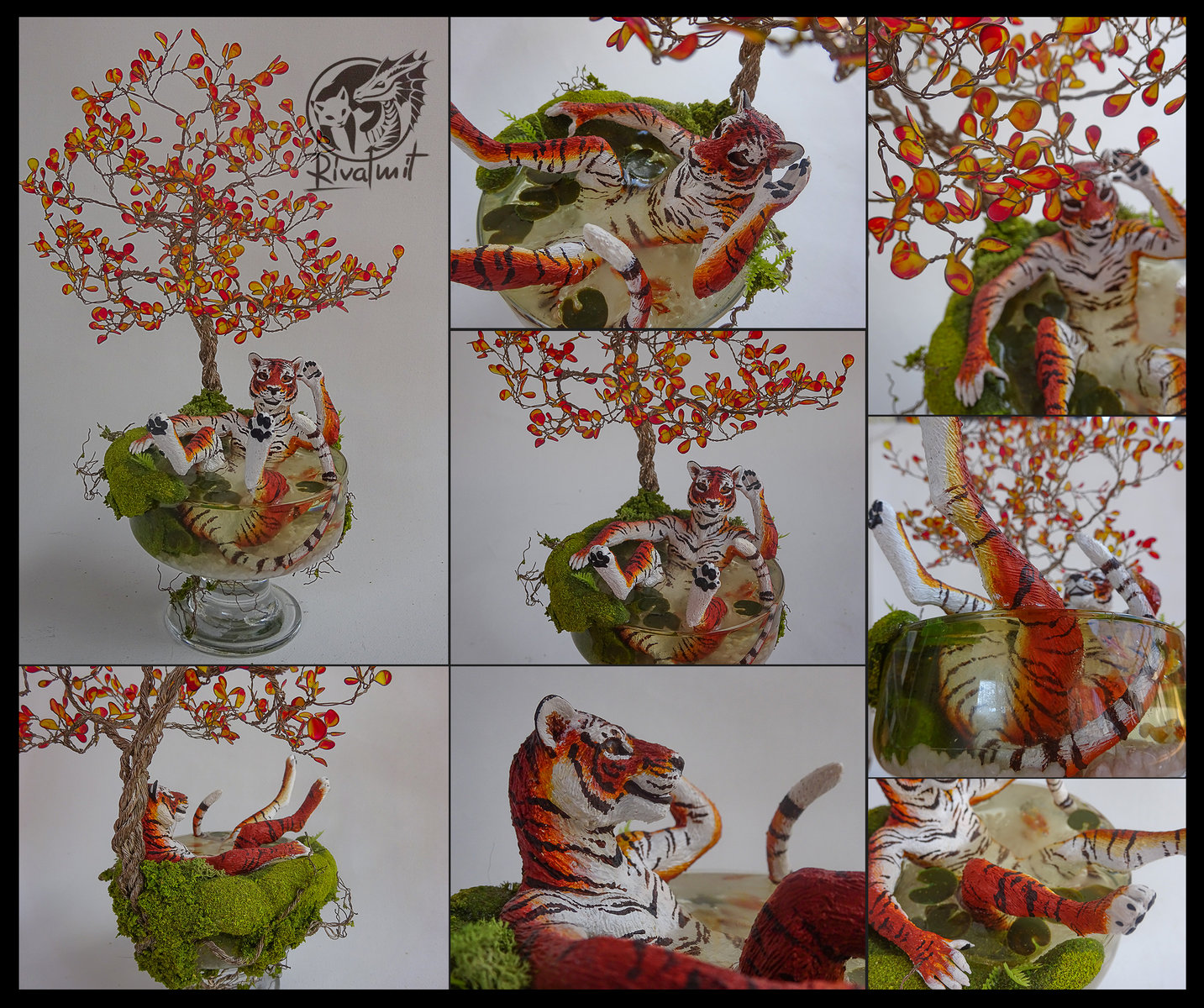 sculpture tiger tree pond glass ef An Oasis in Summer