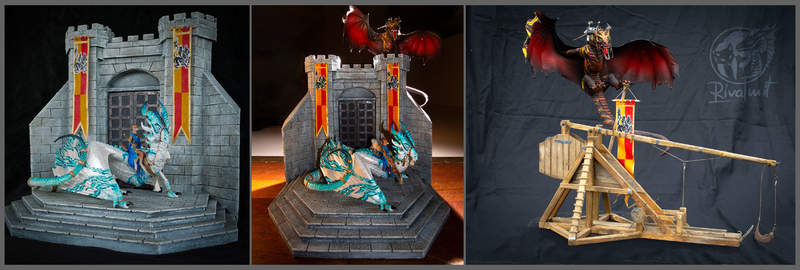 sculpture project dragon queen wyvern traditional Sculptures Defender of the city-Queens mount Sculptures
