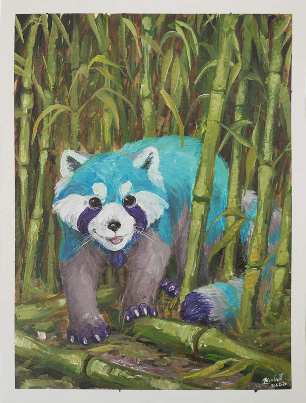 speedpainting painting redpanda bamboo acrylic Paintings Speed paint Hayzelpanda Paintings