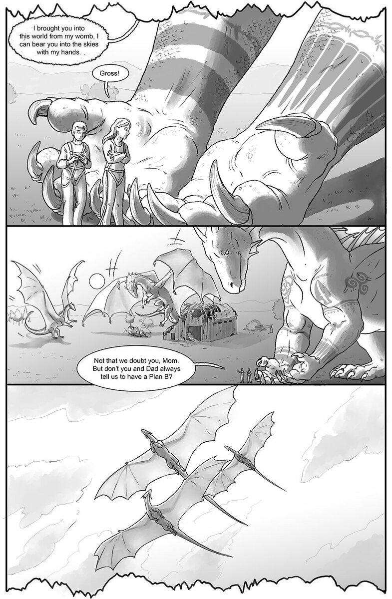 comic dragon commission Winging it