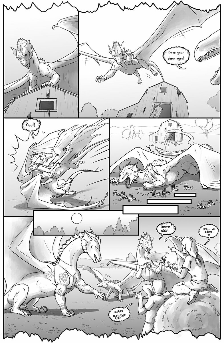 comic dragon commission Winging it