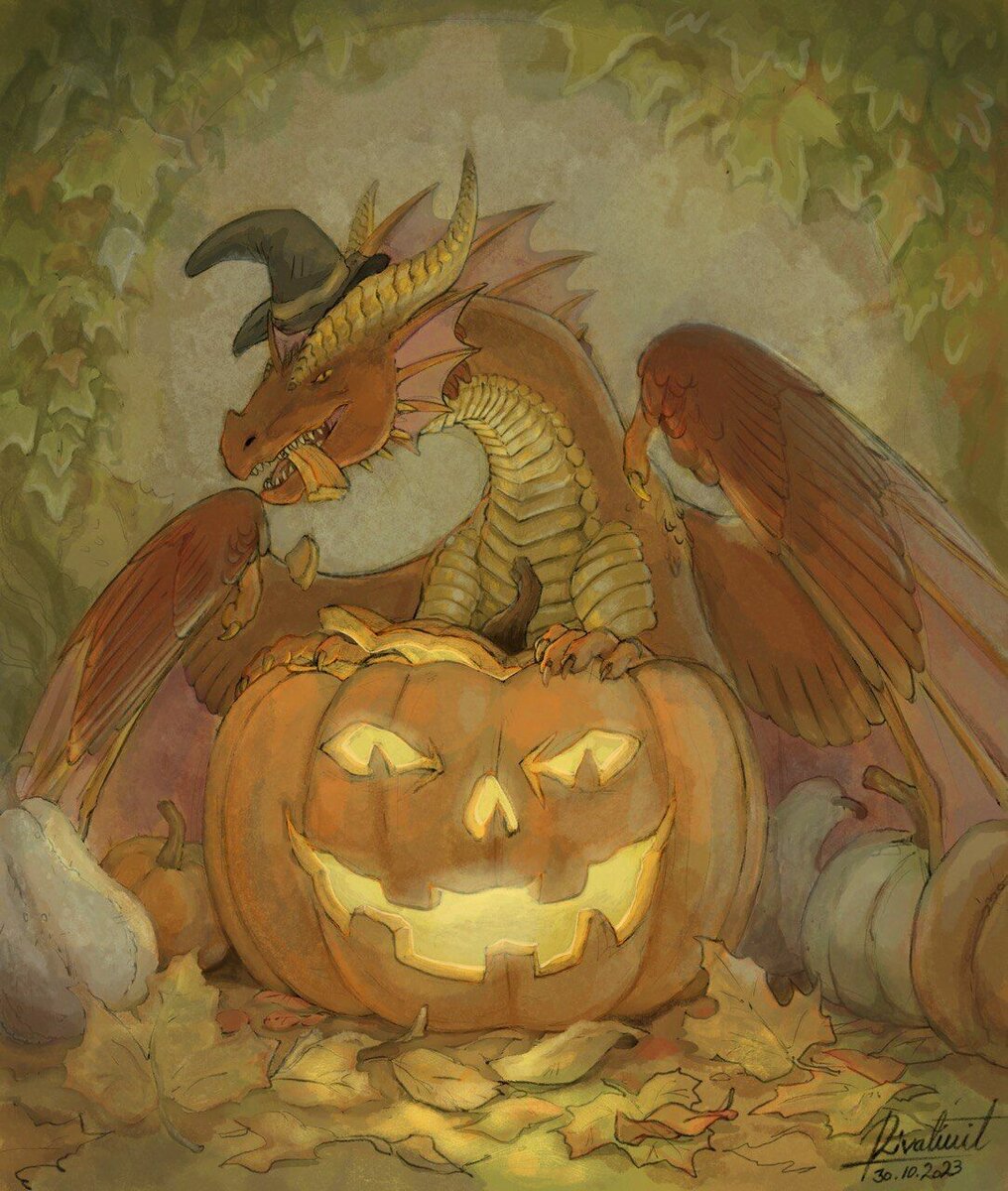 drawing dragon halloween Haloween Dragon
