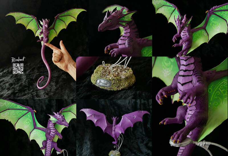 sculpture dragon companion commission Sculptures drakanecia commission Sculptures