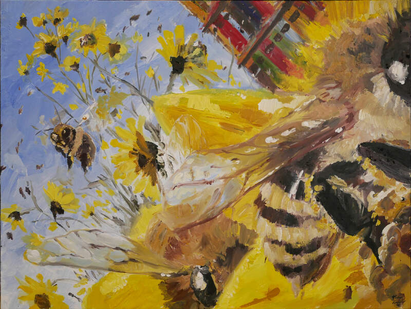 bee bees hive Paintings  Celebration of bees Paintings 