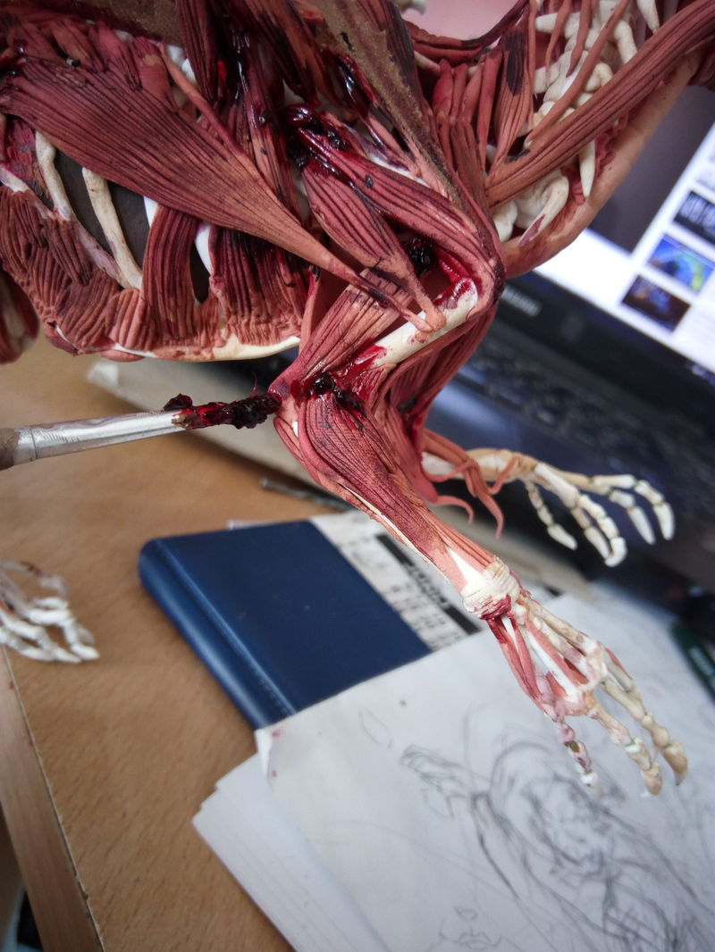 sculpture skeleton dragon undead zombie dead corpse companion balanced eurofurence 23 It is done! He is back to live!