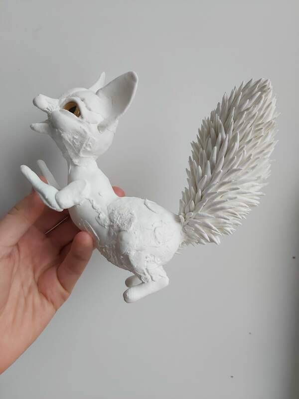  fox art sculpture ef26 Pretty white fox :D