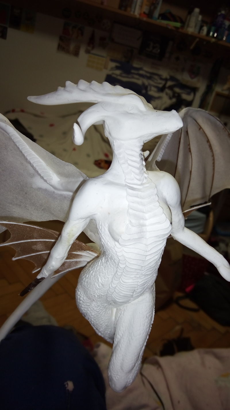 sculpture commission artwork companion dragoness dragon furry anthropomorphic eurofurence 23 balanced female Lovely lady in the air