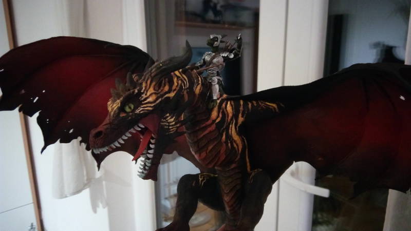  sculpture dragon companion balanced warior war  ef25 eurofurence art to ride a dragon you need some riding gear