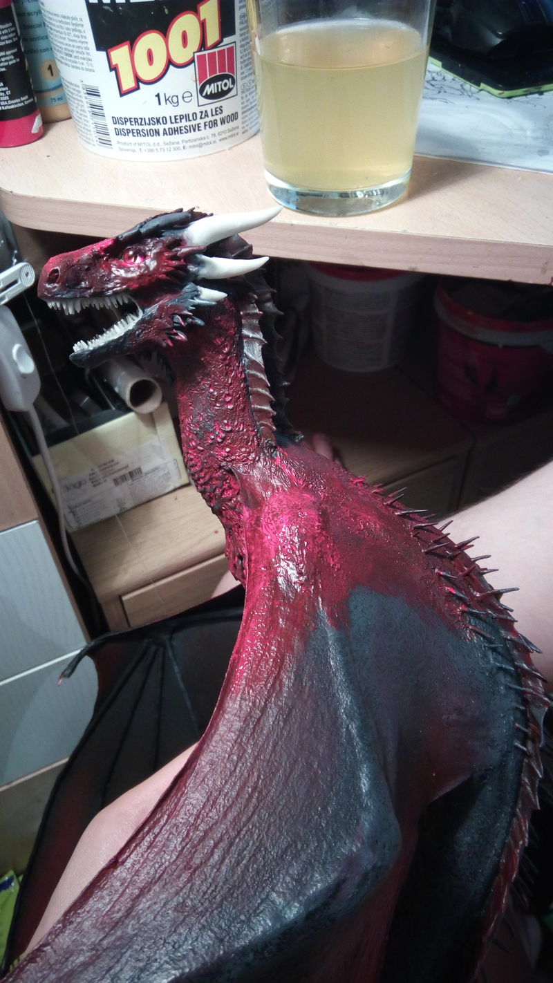  wyvern dragon art sculpture ef24 drogon gameofthrones what an effin bloody mess O_o  laying the foundtion for later color layers