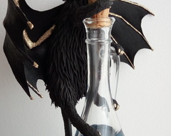Bat Kitty Edition 9 sculpture commission artwork bat cat batkitty kitty potion bottle elixir winged 