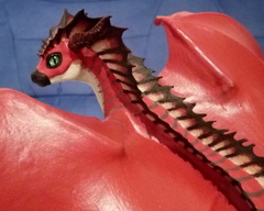 sculpture commission artwork wyvern dragon khyaber balanced companion  furry 