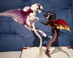 sculpture artwork dragon wedding twin 