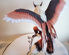 sculpture commission artwork haruki fox balanced companion furry anthropomorphic 