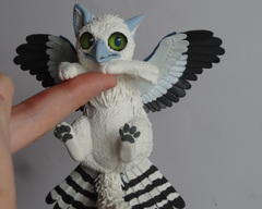 sculpture commission artwork balanced companion  gryphon griffin mythology mini  