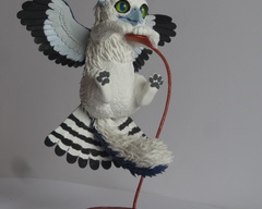 sculpture commission artwork balanced companion  gryphon griffin mythology mini  