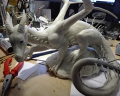 sculpture commission artwork dragon  