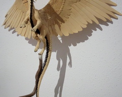 sculpture commission artwork balanced companion dragon  
