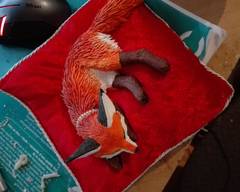 fox in pillow 2 fox art sculpture ef26