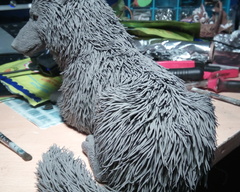 sculpture commission artwork wolf traditional fur art 