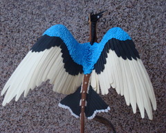 sculpture commission artwork balanced companion  dragon winged dutch angel DAD 