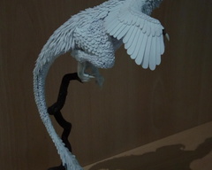 sculpture commission artwork raptor dinosaur balance velociraptor 