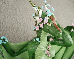 sculpture commission artwork dragon furry flower process anthro 