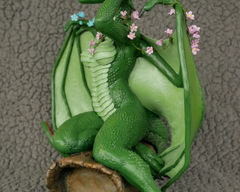 sculpture commission artwork dragon furry flower process anthro 