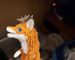 sculpture commission artwork fox Joy the Foxdeer 