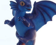 Cod's mini hatchling sculpture commission dragon blue baby hatchling balanced companion  furry