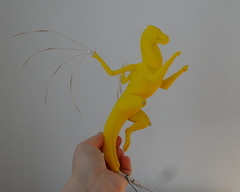 sculpture commission artwork balanced companion yellow dragon male  