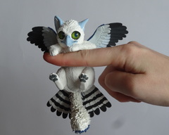 sculpture commission artwork balanced companion  gryphon griffin mythology mini  