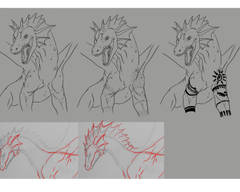 comic commission artwork dragon transformation 
